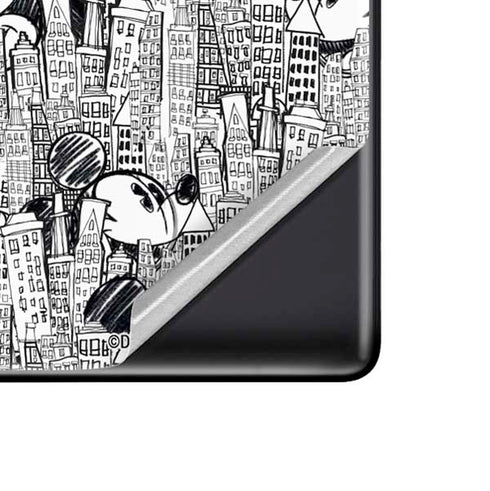 Disney Mickey Mouse Cityscape Sketch Google Pixel 6 Pro Skin